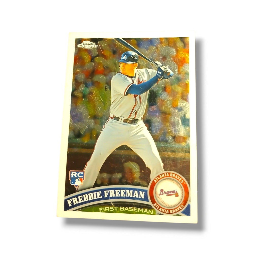 Topps Baseball Card with Red and Blue Accents